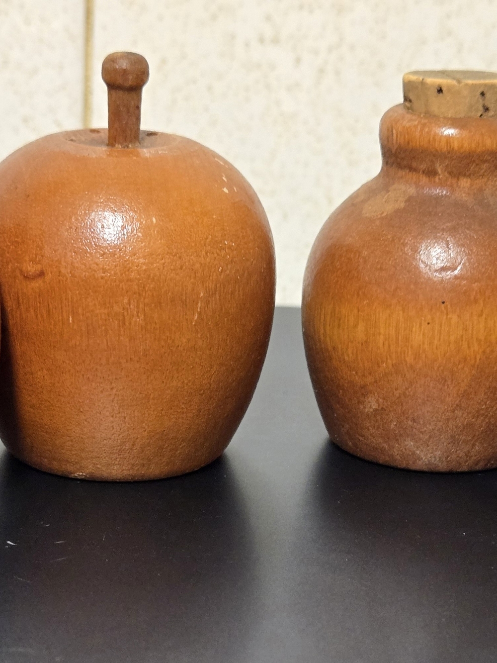 Lot Of 2 Wooden Salt N Pepper Shakers
